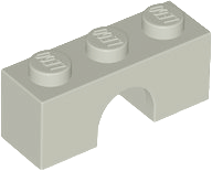Plaatje in Gallery viewer laden, LEGO® los onderdeel Steen Boog in kleur Lichtgrijs 4490