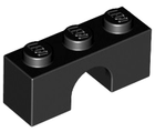 LEGO® los onderdeel Steen Boog in kleur Zwart 4490