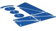 LEGO® los onderdeel Plastic Doorzichtig Donkerblauw 4500588