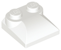 Plaatje in Gallery viewer laden, LEGO® los onderdeel Dakpan Gebogen in kleur Wit 47457