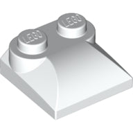 LEGO® los onderdeel Dakpan Gebogen in kleur Wit 47457