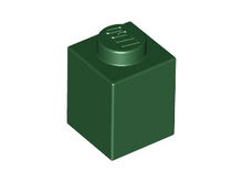 Plaatje in Gallery viewer laden, LEGO® los onderdeel Steen in kleur Donkergroen 3005