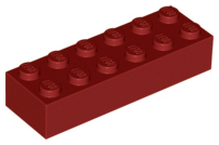 Plaatje in Gallery viewer laden, LEGO® los onderdeel Steen in kleur Donkerrood 2456