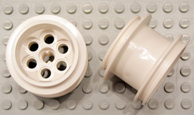 LEGO® los onderdeel Wiel in kleur Wit 6595