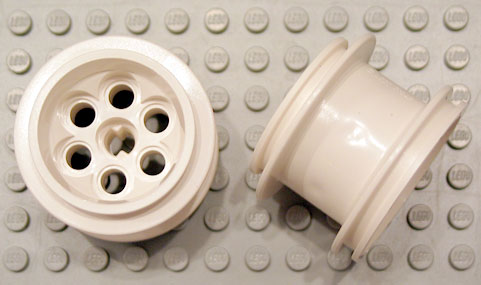 LEGO® los onderdeel Wiel in kleur Wit 6595