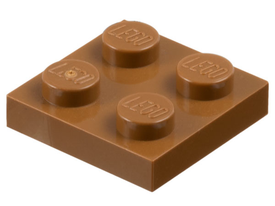 LEGO® los onderdeel Plaat Algemeen in kleur Licht Bruin 3022