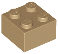 Plaatje in Gallery viewer laden, LEGO® los onderdeel Steen in kleur Donker Geelbruin 3003