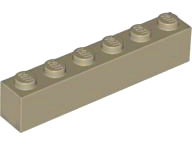 Plaatje in Gallery viewer laden, LEGO® los onderdeel Steen in kleur Donker Geelbruin 3009