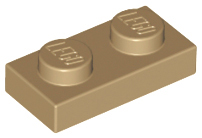 Plaatje in Gallery viewer laden, LEGO® los onderdeel Plaat Algemeen Donker Geelbruin 3023