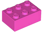 LEGO® los onderdeel Steen in kleur Donker Roze 3002