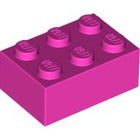 LEGO® los onderdeel Steen in kleur Donker Roze 3002