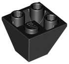 LEGO® los onderdeel Dakpan Omgekeerd in kleur Zwart 3676