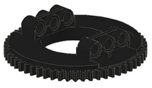 Plaatje in Gallery viewer laden, LEGO® los onderdeel Technisch in kleur Zwart 48168