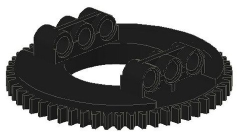 LEGO® los onderdeel Technisch in kleur Zwart 48168