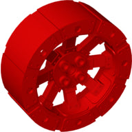 LEGO® los onderdeel Wiel in kleur Rood 55817