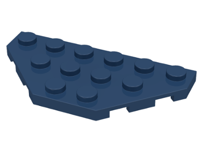 LEGO® los onderdeel Wig Plaat in kleur Donkerblauw 2419