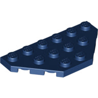 LEGO® los onderdeel Wig Plaat in kleur Donkerblauw 2419