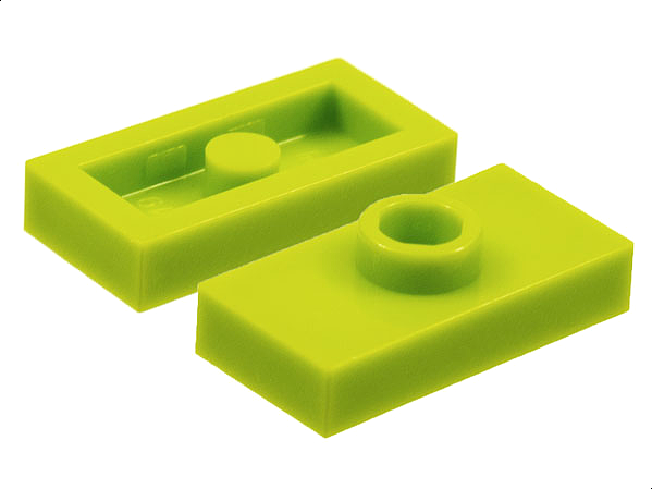 LEGO® los onderdeel Plaat Aangepast in kleur Limoen 3794a