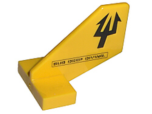 Plaatje in Gallery viewer laden, LEGO® los onderdeel Staart met Motief Geel 44661pb001