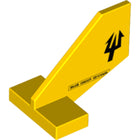 LEGO® los onderdeel Staart met Motief Geel 44661pb001