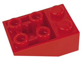 LEGO® los onderdeel Dakpan Omgekeerd in kleur Rood 3747b
