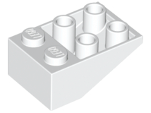 LEGO® los onderdeel Dakpan Omgekeerd in kleur Wit 3747a