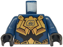 Plaatje in Gallery viewer laden, LEGO® los onderdeel Lijf met Motief Donkerblauw 973pb0156c01
