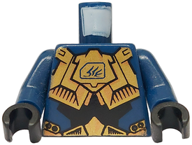 LEGO® los onderdeel Lijf met Motief Donkerblauw 973pb0156c01