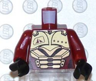 LEGO® los onderdeel Lijf met Motief Donkerrood 973pb0158c01