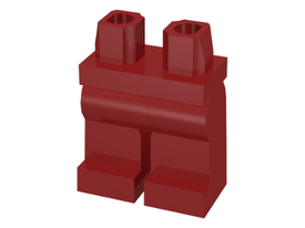 LEGO® los onderdeel Benen in kleur Donkerrood 970c00
