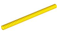 LEGO® los onderdeel Slang Geribbeld in kleur Geel 78c14