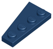 LEGO® los onderdeel Wig Plaat in kleur Donkerblauw 41769