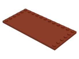 LEGO® los onderdeel Tegel Aangepast Roodachtig Bruin 6178
