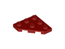 Plaatje in Gallery viewer laden, LEGO® los onderdeel Wig Plaat in kleur Donkerrood 2450