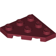Plaatje in Gallery viewer laden, LEGO® los onderdeel Wig Plaat in kleur Donkerrood 2450