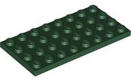Plaatje in Gallery viewer laden, LEGO® los onderdeel Plaat Algemeen in kleur Donkergroen 3035