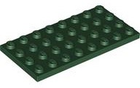 LEGO® los onderdeel Plaat Algemeen in kleur Donkergroen 3035