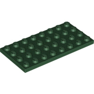 Plaatje in Gallery viewer laden, LEGO® los onderdeel Plaat Algemeen in kleur Donkergroen 3035