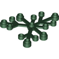 Plaatje in Gallery viewer laden, LEGO® los onderdeel Plant &amp; Struik in kleur Donkergroen 2417