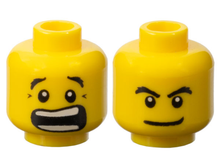 Plaatje in Gallery viewer laden, LEGO® los onderdeel Hoofd in kleur Geel 3626pb0272
