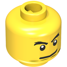 Plaatje in Gallery viewer laden, LEGO® los onderdeel Hoofd in kleur Geel 3626pb0272