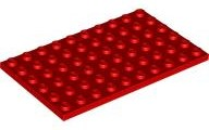 LEGO® los onderdeel Plaat Algemeen in kleur Rood 3033