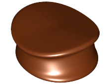 LEGO® los onderdeel Hoofddeksels Roodachtig Bruin 3624