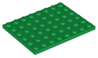 Plaatje in Gallery viewer laden, LEGO® los onderdeel Plaat Algemeen in kleur Groen 3036