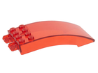 LEGO® los onderdeel Voorruit in kleur Doorzichtig Rood 46413