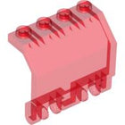 LEGO® los onderdeel Paneel in kleur Doorzichtig Rood 44572