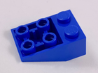 LEGO® los onderdeel Dakpan Omgekeerd in kleur Blauw 3747b