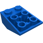 LEGO® los onderdeel Dakpan Omgekeerd in kleur Blauw 3747b