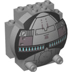 LEGO® Voorruit met Motief Licht Blauwachtig Grijs 30366pb01