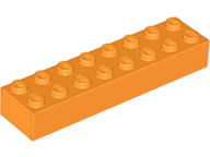 Plaatje in Gallery viewer laden, LEGO® los onderdeel Steen in kleur Oranje 3007